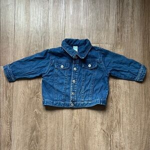 Cotton Unisex Blue Classic Denim Style Jean Jacket Size 12 Months